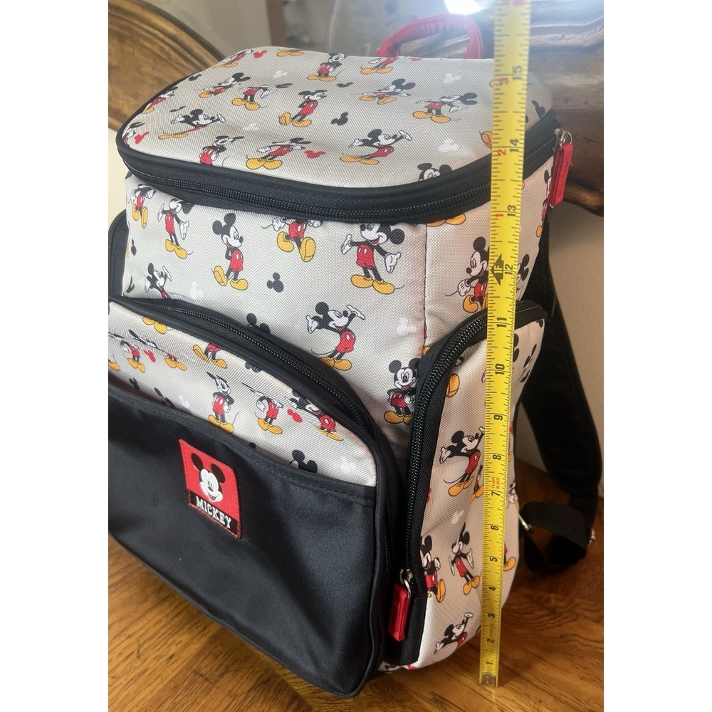 MICKEY MOUSE Diaper Bag 15-in Backpack Changing Pad Clear Pack Multi-Pocket NEW - Picture 6 of 16